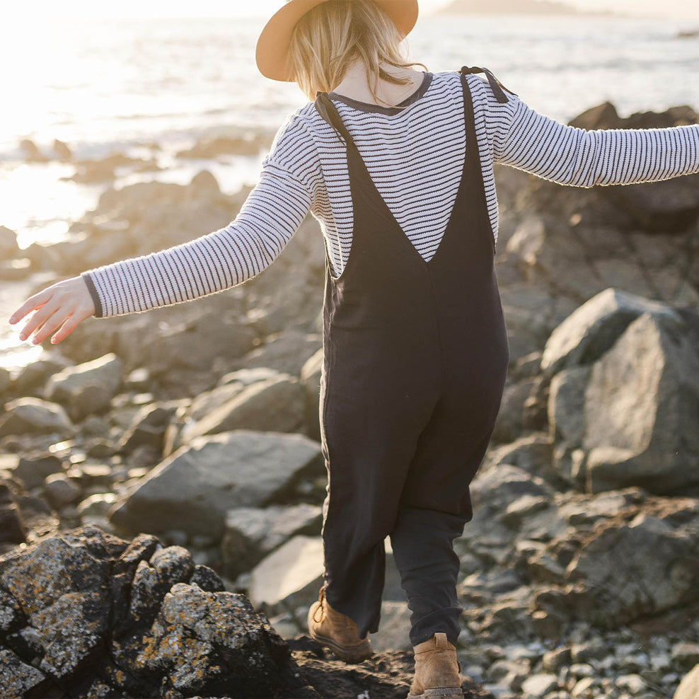 Passenger Lazy Day Dungarees Charcoal (Woven)