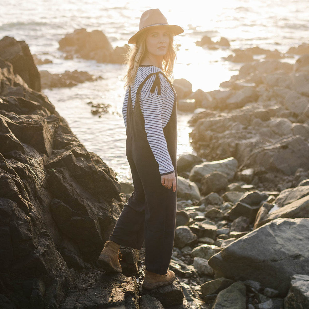 Passenger Lazy Day Dungarees Charcoal (Woven)