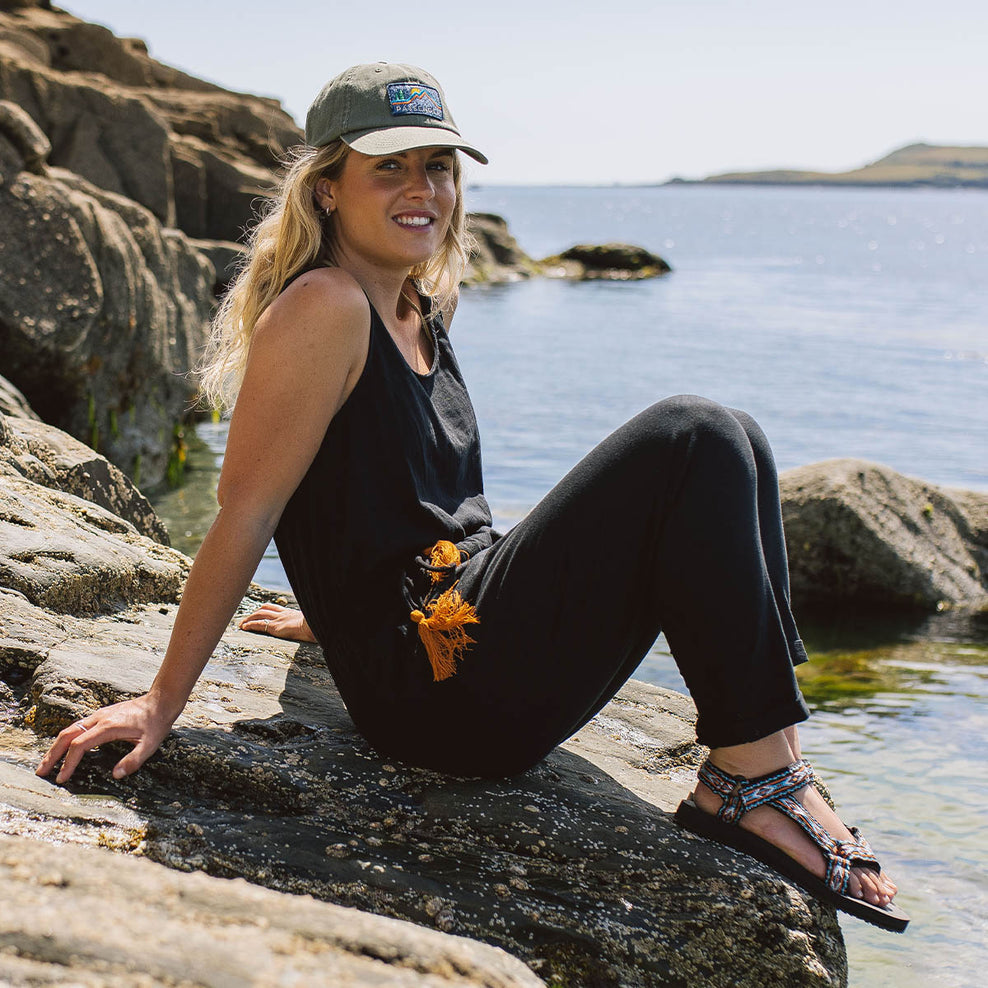 Passenger Eva Recycled Cotton Jumpsuit Black