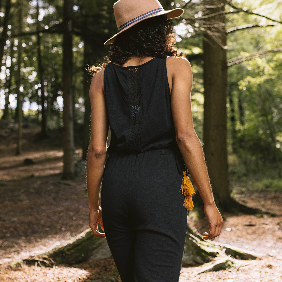 Passenger Eva Recycled Cotton Jumpsuit Black