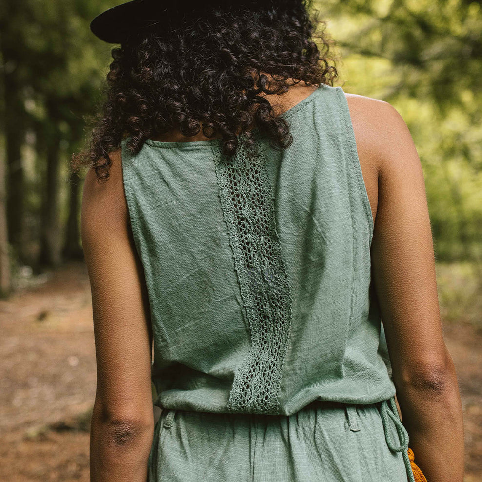 Passenger Eva Recycled Cotton Jumpsuit Dark Ivy