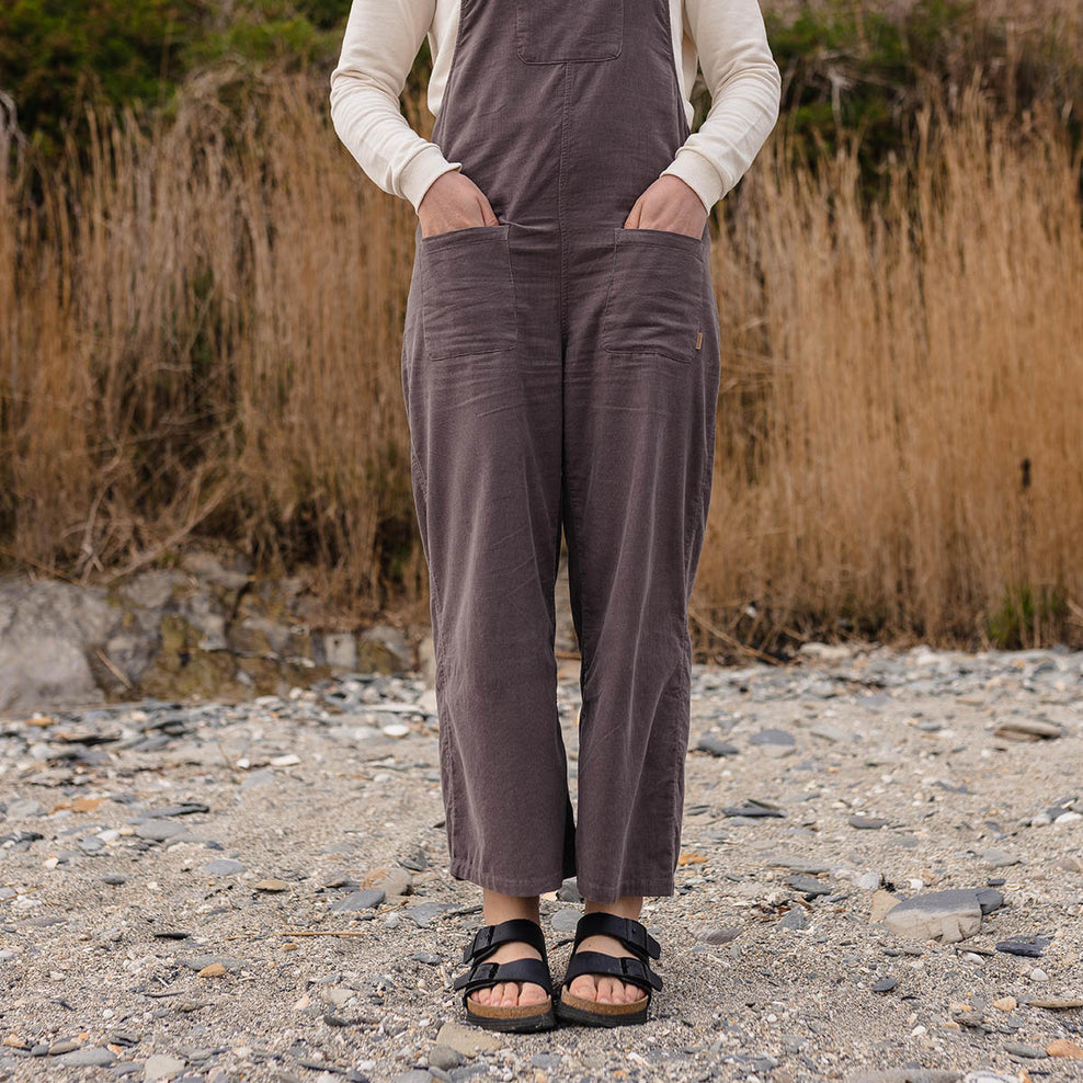 Passenger Carefree Recycled Cord Dungarees Mushroom