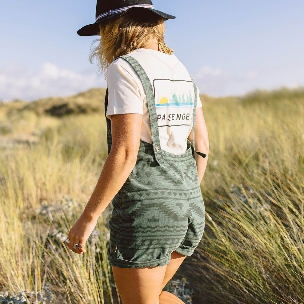 Passenger Fun Days Recycled Cord Playsuit Dark Ivy Adrift
