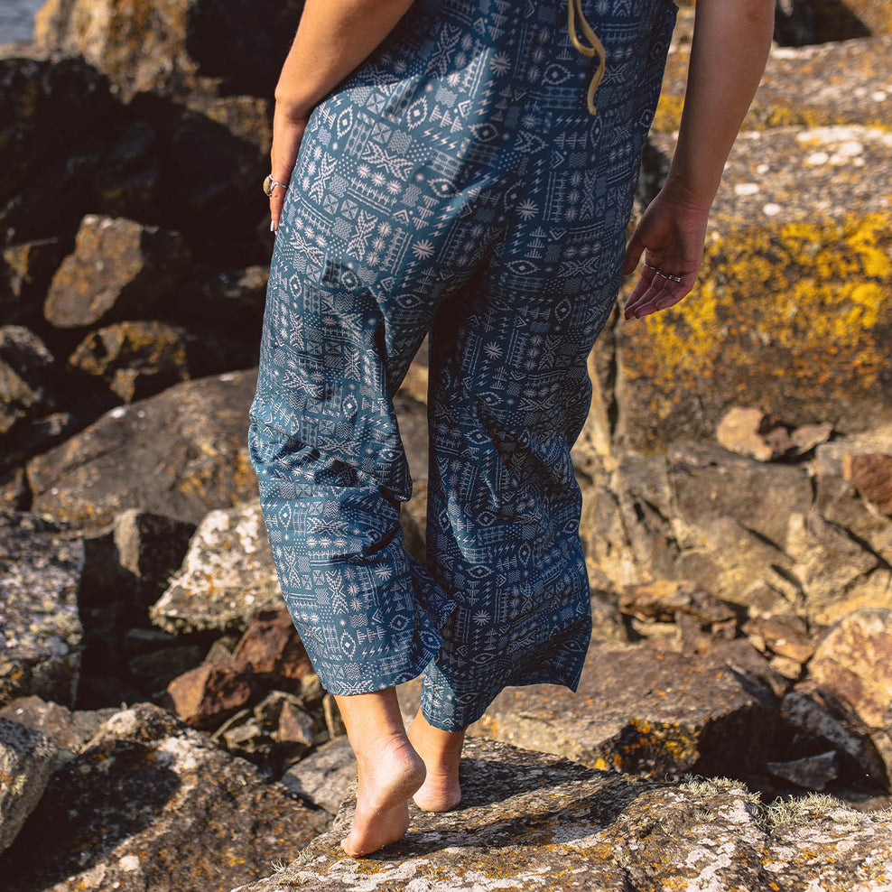 Passenger Spirit Jumpsuit Blue Coral Geo Tile