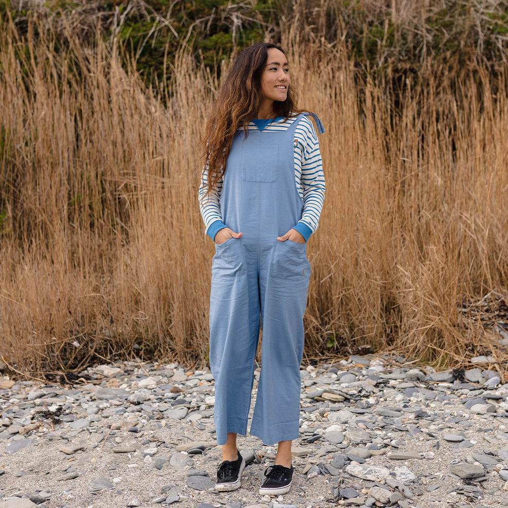 Passenger Carefree Hemp Dungarees Blue Shadow