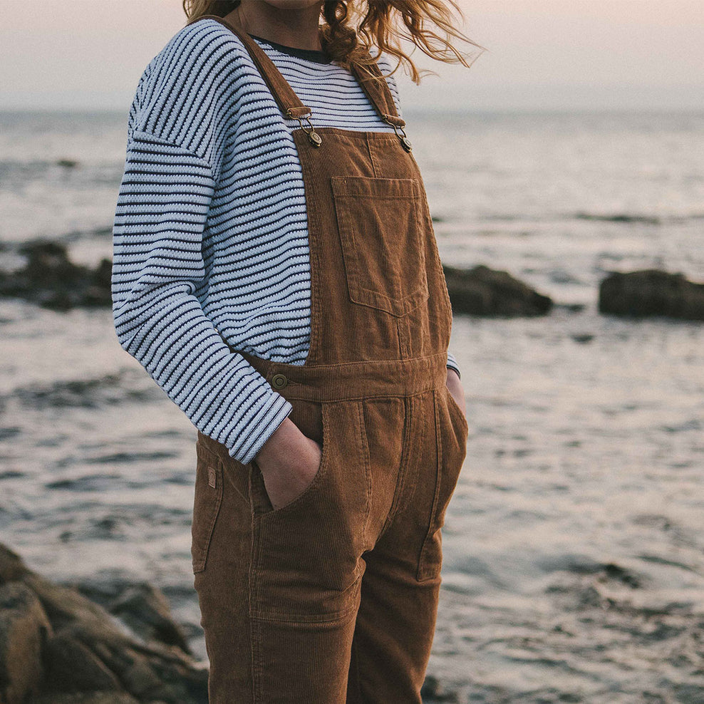 Passenger Roamist Cord Dungarees Coconut