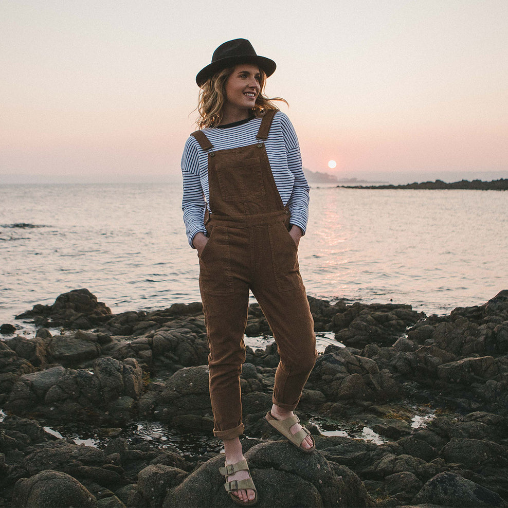 Passenger Roamist Cord Dungarees Coconut
