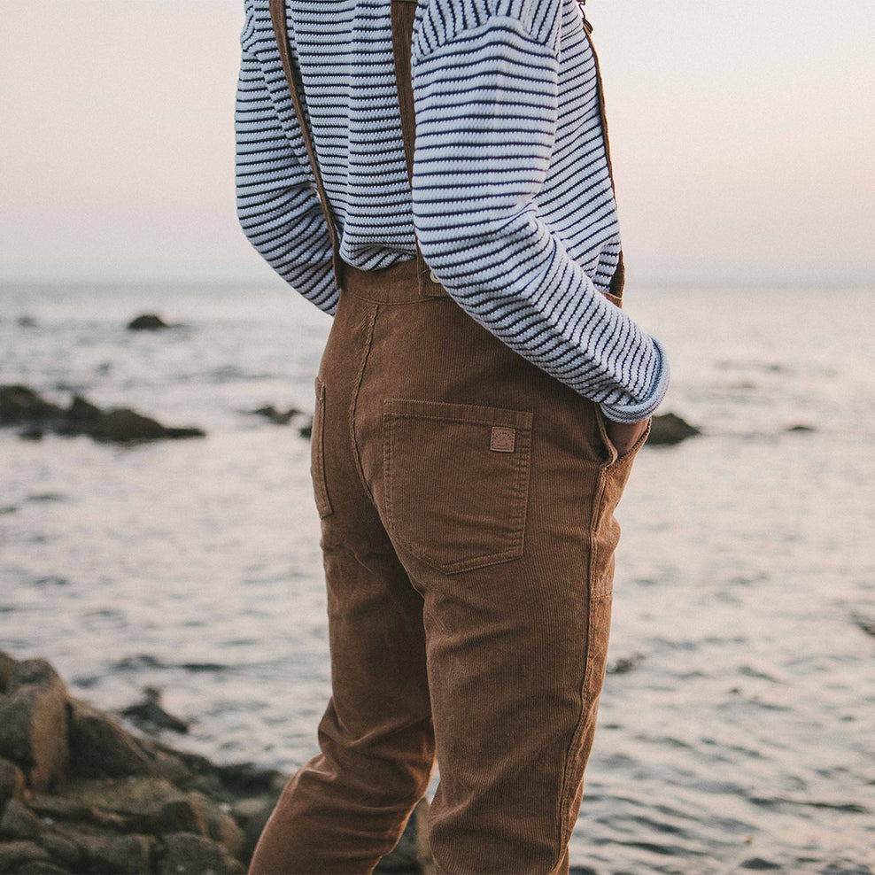 Passenger Roamist Cord Dungarees Coconut