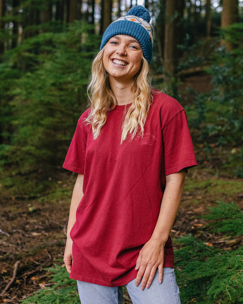 Passenger Roamers And Seekers Recycled Cotton Oversized T-Shirt Rhubarb