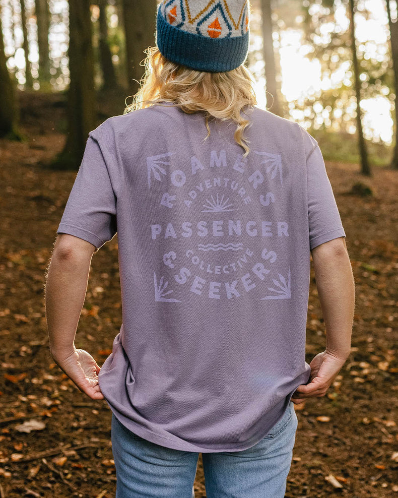 Passenger Roamers And Seekers Recycled Cotton Oversized T-Shirt Dusty Lilac