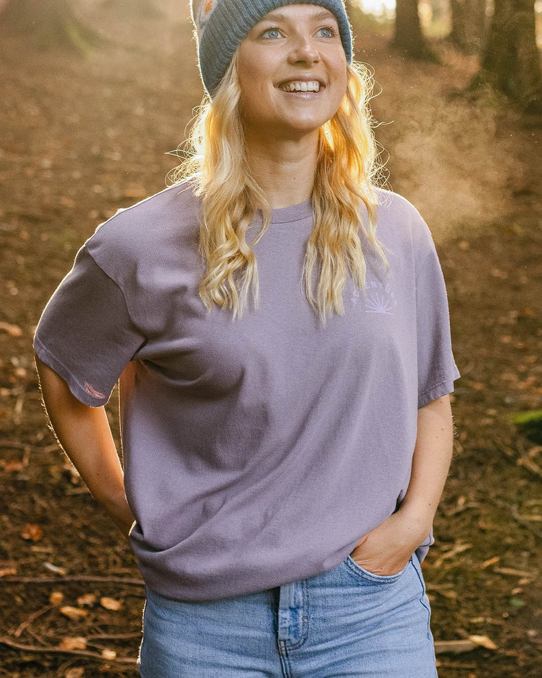 Passenger Roamers And Seekers Recycled Cotton Oversized T-Shirt Dusty Lilac