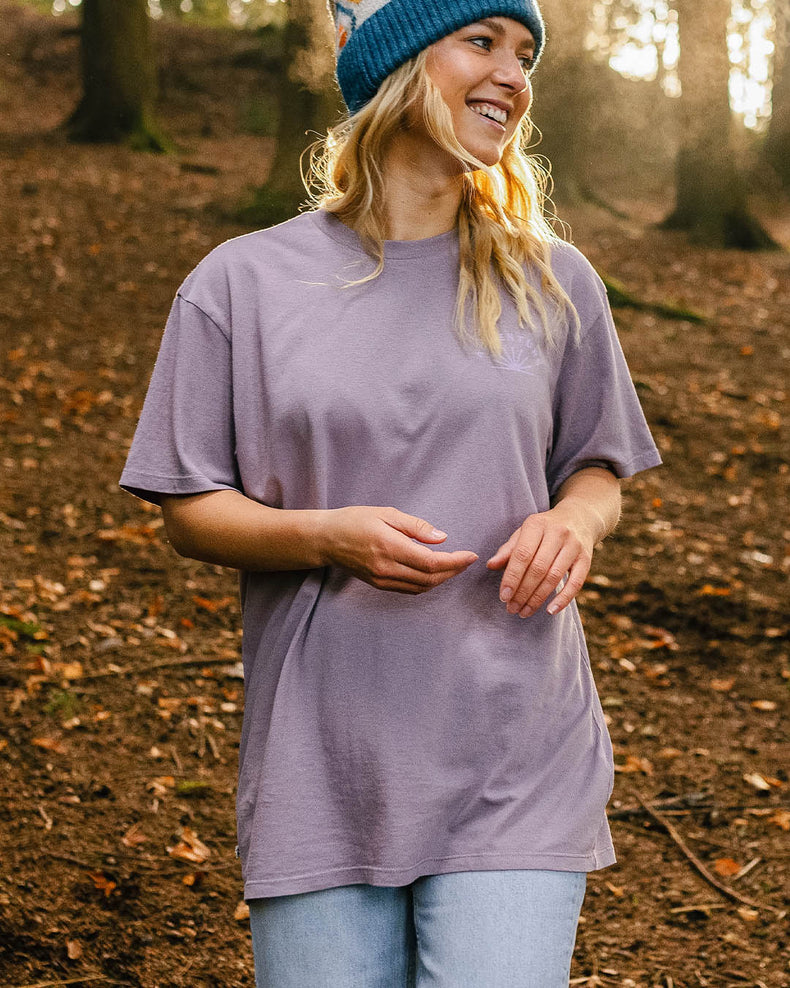 Passenger Roamers And Seekers Recycled Cotton Oversized T-Shirt Dusty Lilac