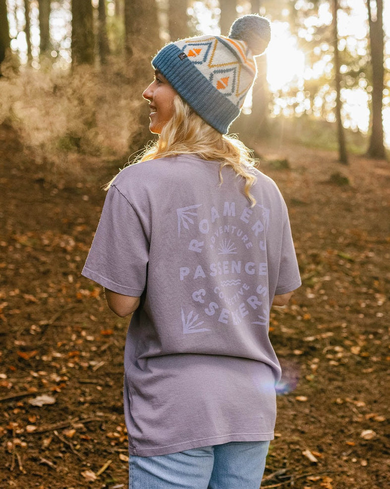 Passenger Roamers And Seekers Recycled Cotton Oversized T-Shirt Dusty Lilac