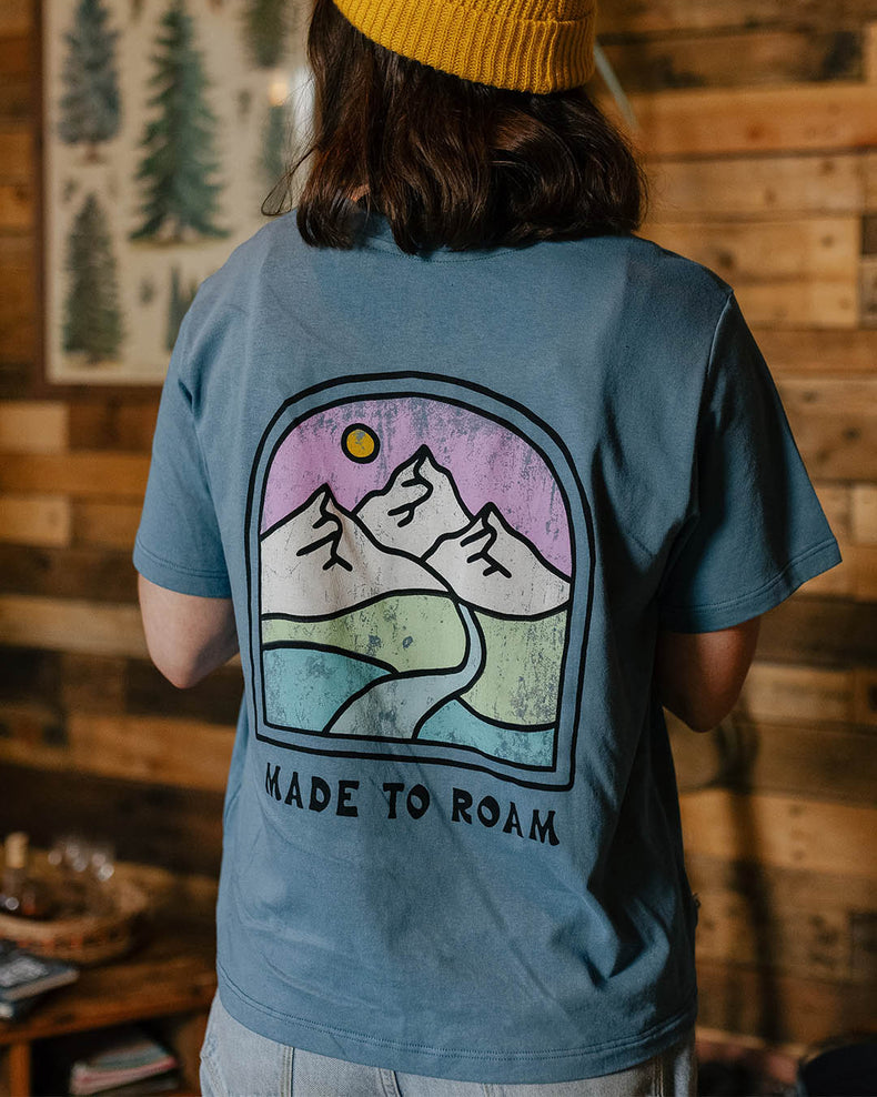 Passenger Friday Collective Recycled Cotton T-Shirt Washed Blue