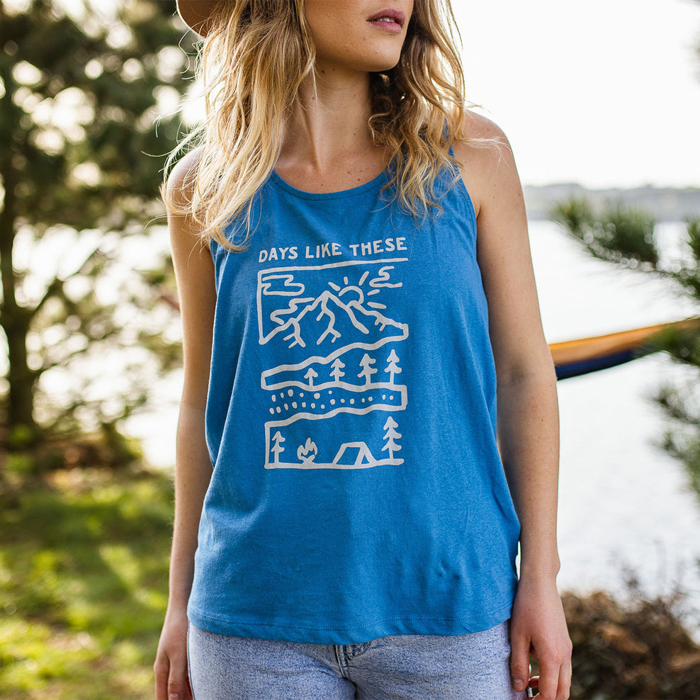 Passenger Days Like These Hemp Vest Soft Cobalt