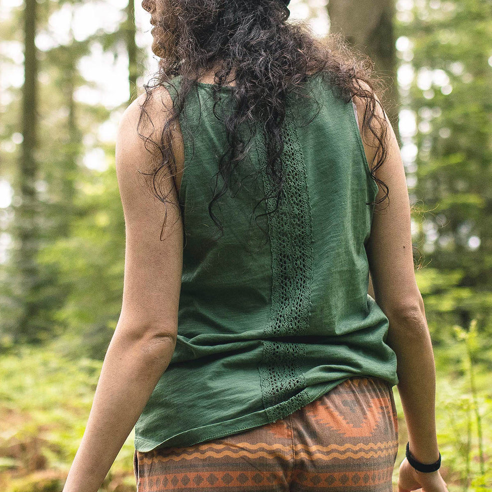 Passenger Rivergate Recycled Cotton Top Dark Ivy