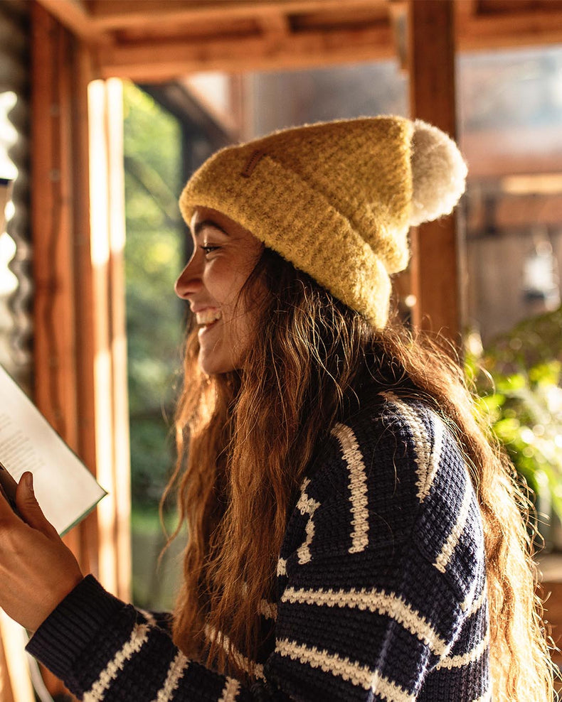 Passenger Mellow Bobble Hat Mustard Yellow