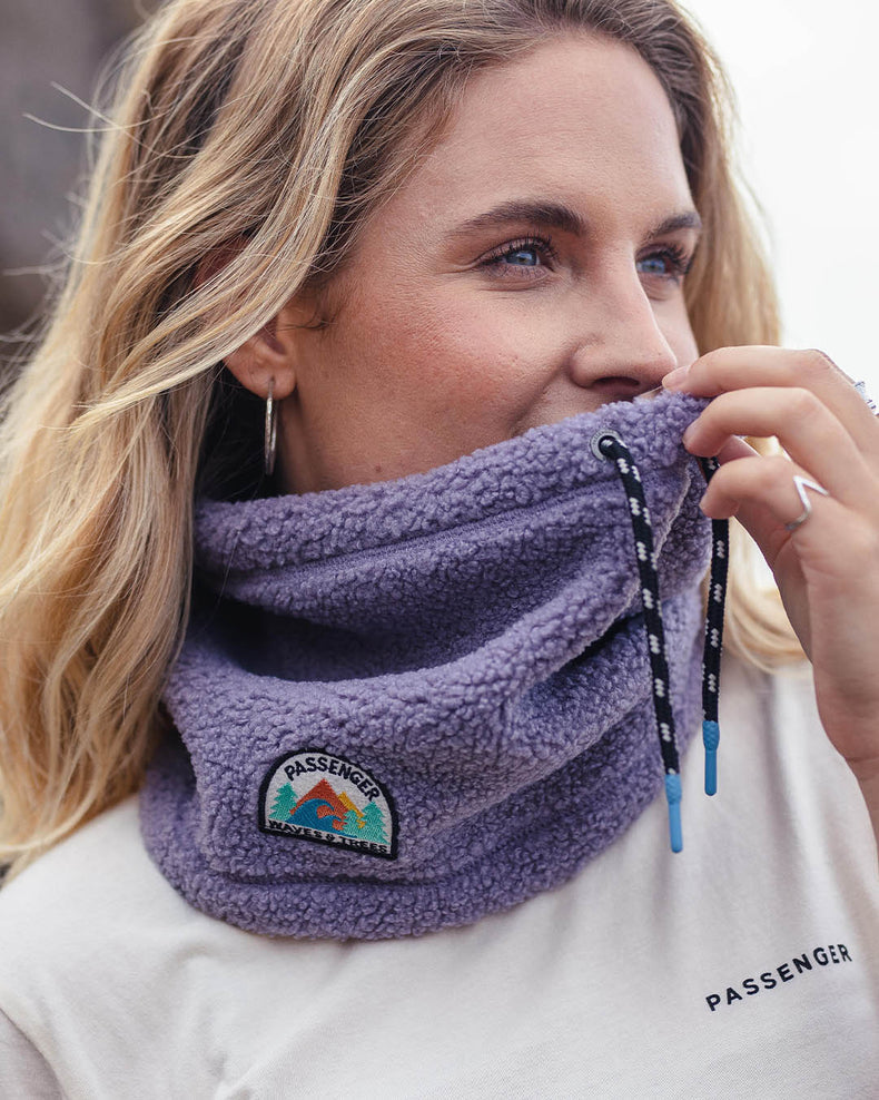 Passenger Mulled Recycled Sherpa Fleece Snood Dusty Lilac