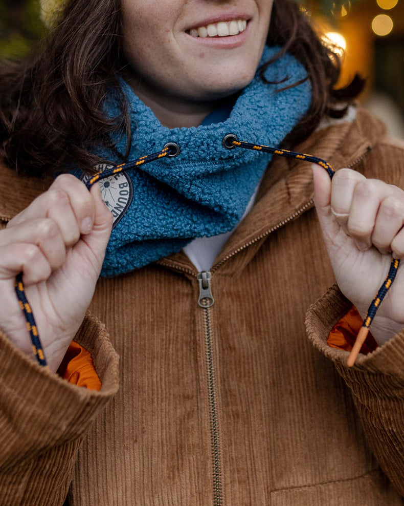 Passenger Mulled Recycled Sherpa Fleece Snood Blue Steel