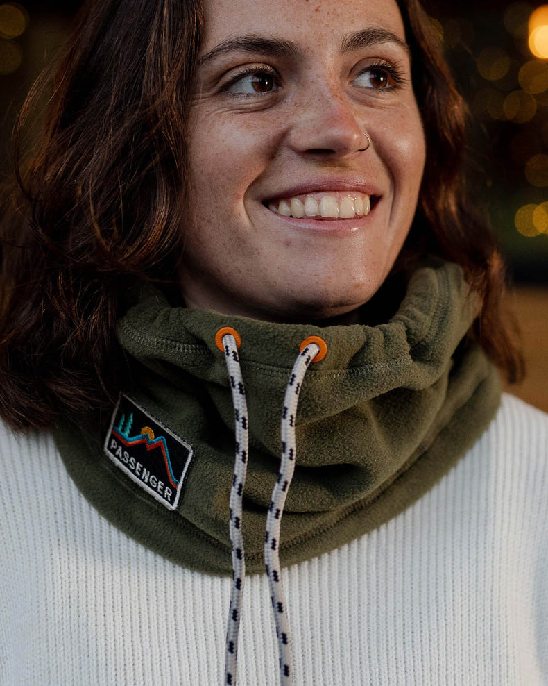 Passenger Tor Recycled Polar Fleece Snood Khaki