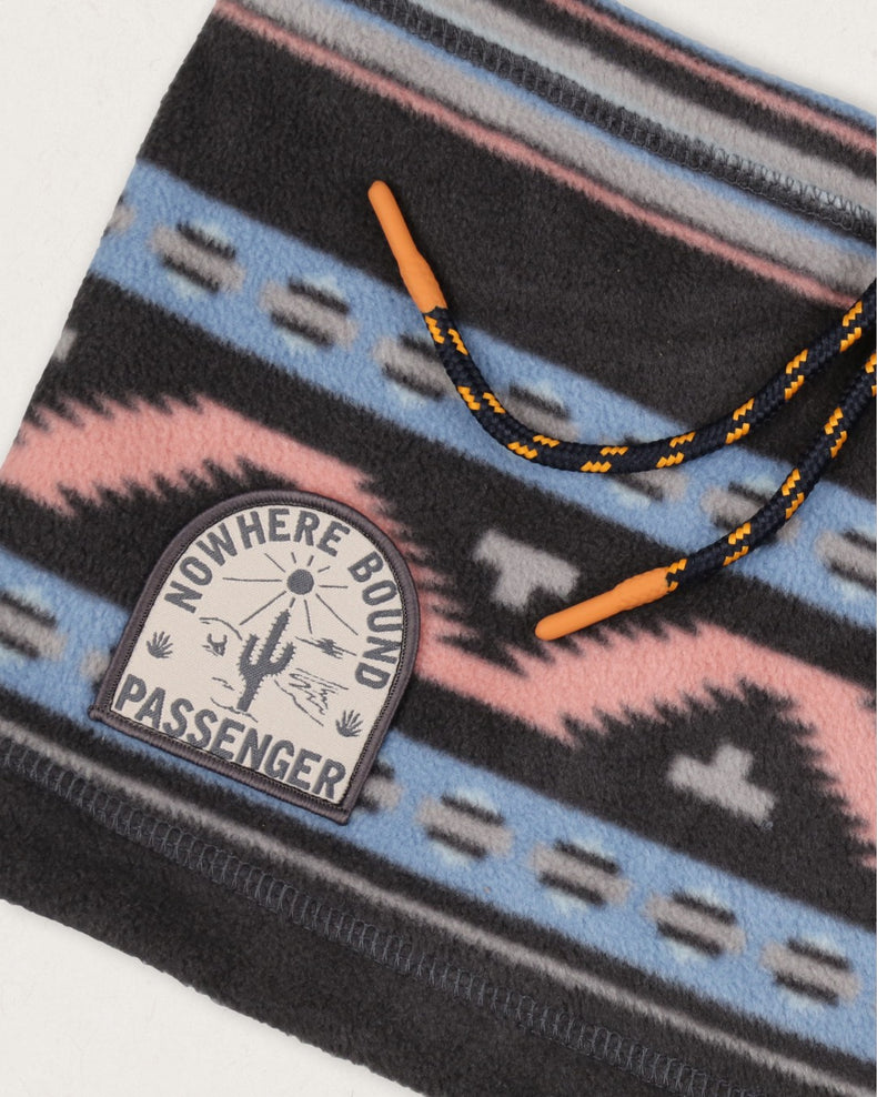 Passenger Tor Recycled Polar Fleece Snood Deep Navy Vintage Geo