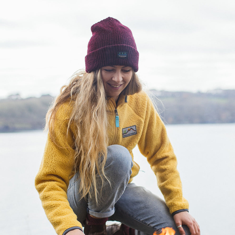 Passenger High Tide Double Layered Beanie Russet