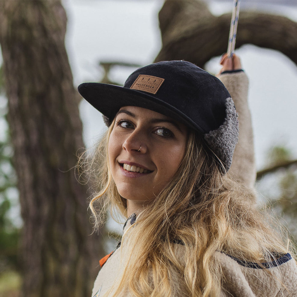 Passenger Twill Daytime Sherpa Lined Hat Faded Black