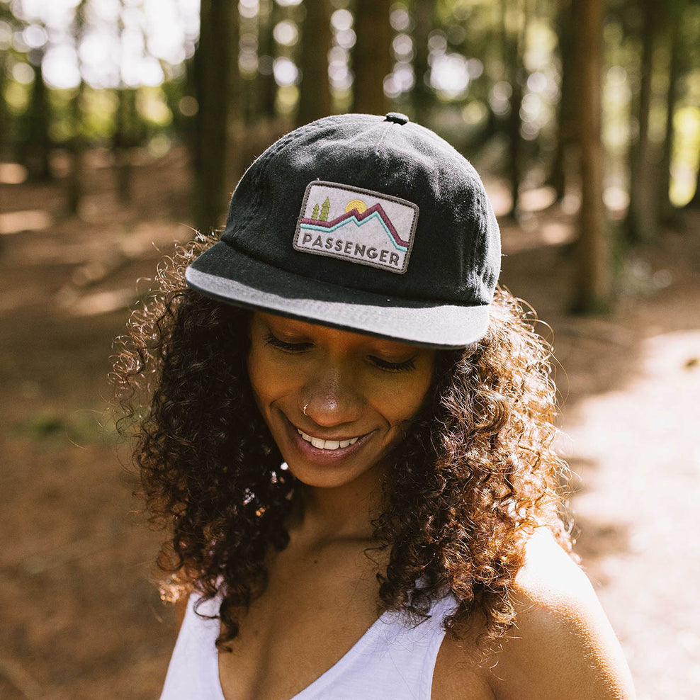 Passenger Fluke Recycled Cotton 5 Panel Cap Faded Black