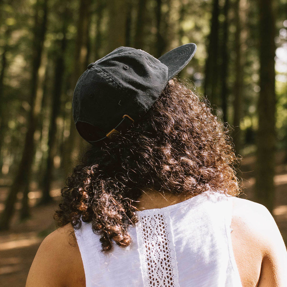 Passenger Fluke Recycled Cotton 5 Panel Cap Faded Black