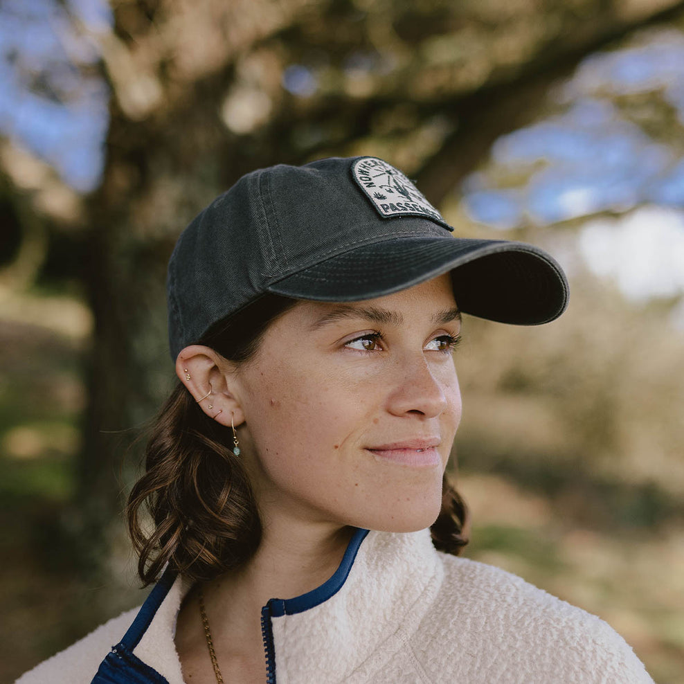 Passenger Hazy Recycled Cotton Snapback Cap Faded Black