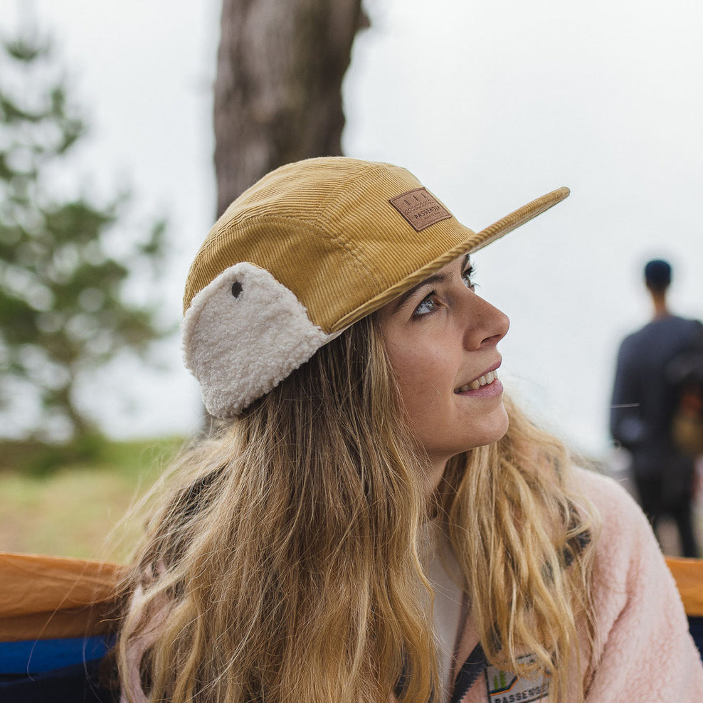 Passenger Cord Daytime Sherpa Lined Hat Sandy Brown