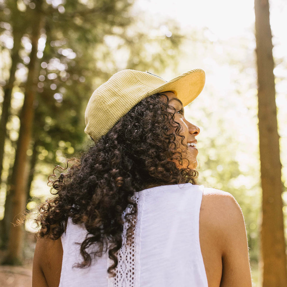 Passenger Hazy Recycled Cotton Cord Low Profile Cap Ochre Yellow