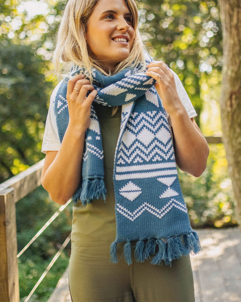 Passenger West Coast Recycled Acrylic Scarf Blue Steel