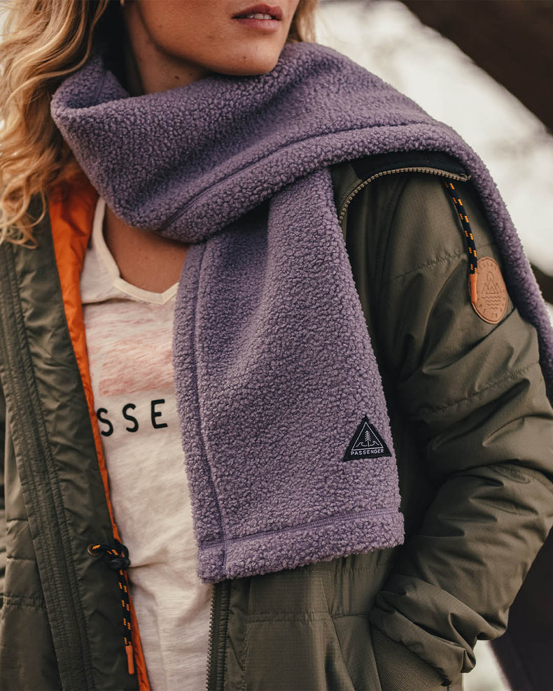 Passenger Snug Recycled Sherpa Fleece Scarf Dusty Lilac