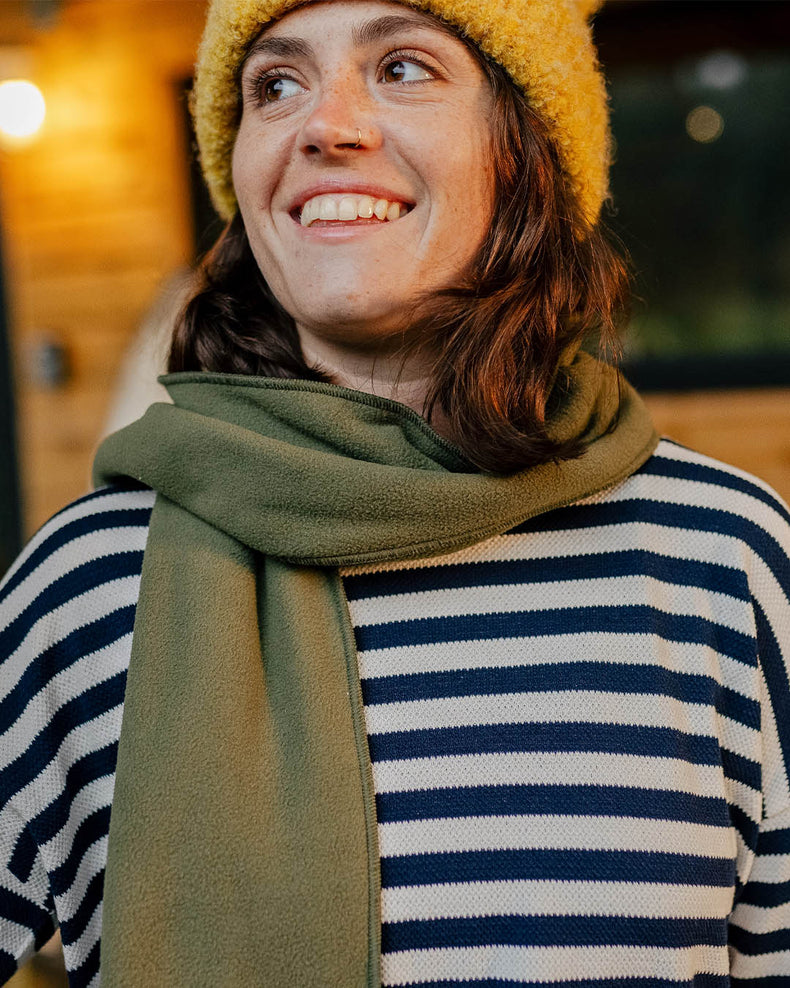 Passenger Campfire Recycled Polar Fleece Scarf Khaki