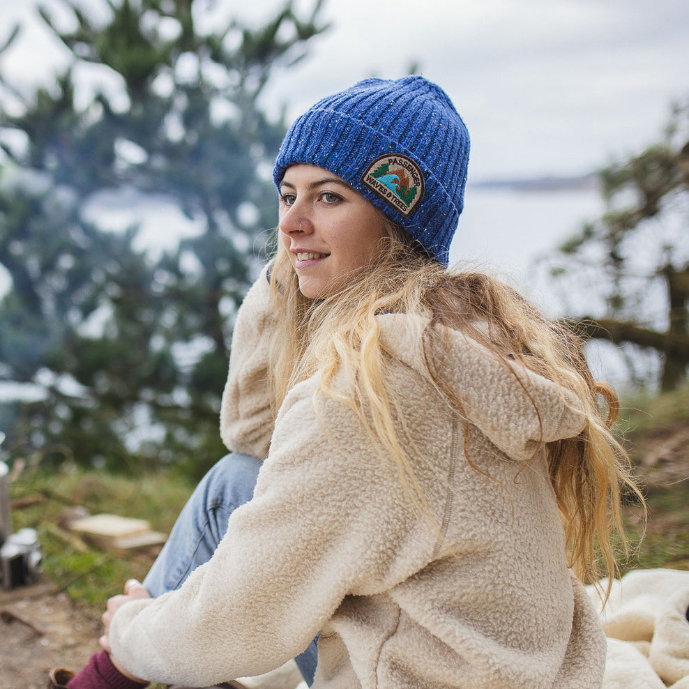 Passenger Katira Rib Knit Beanie Blue Coral