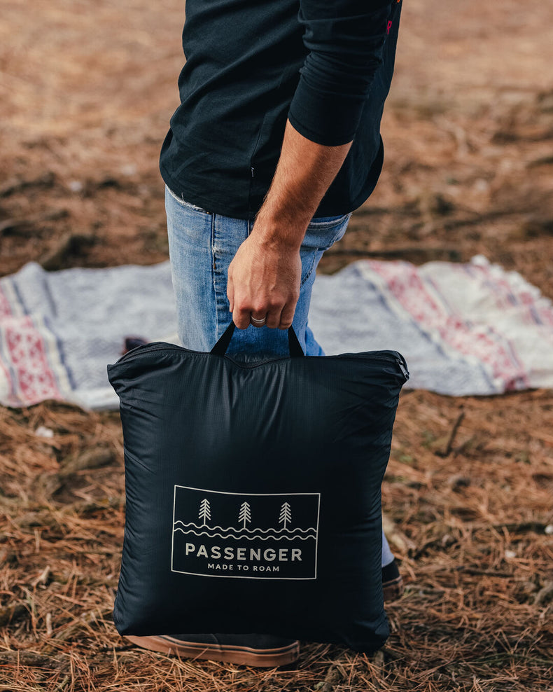 Passenger Fashion Nomadic Recycled Sherpa Blanket Roaming Print Black