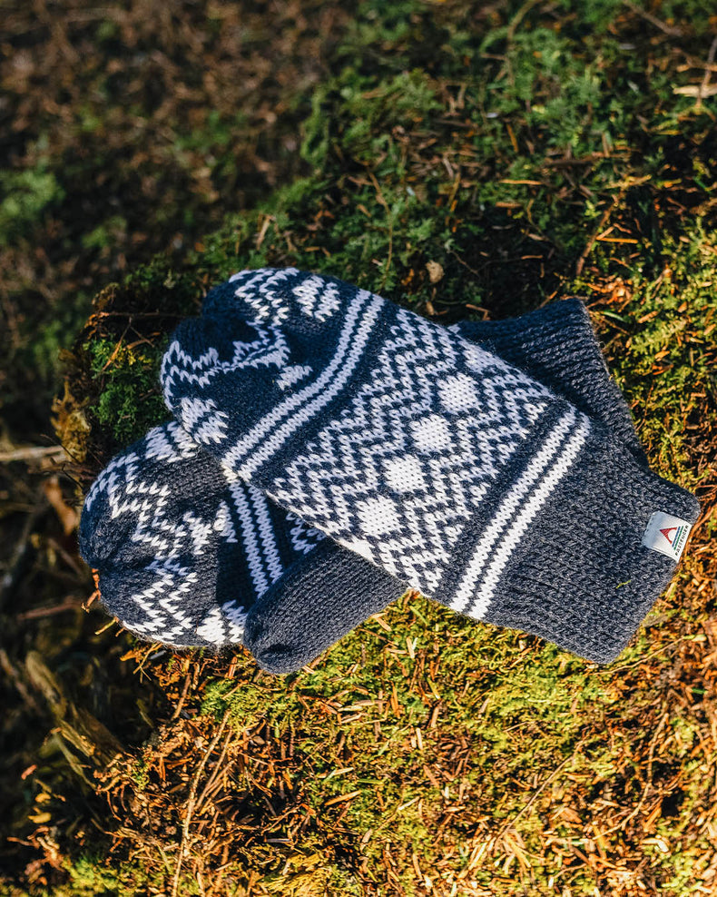 Passenger Powder Fleece Lined Recycled Acrylic Mittens Rich Navy